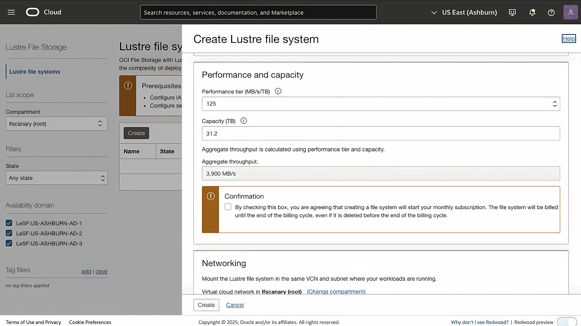 Select performance tier and capacity view
