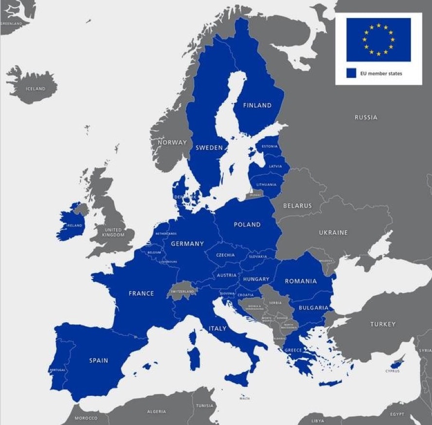 Map of EU member states
