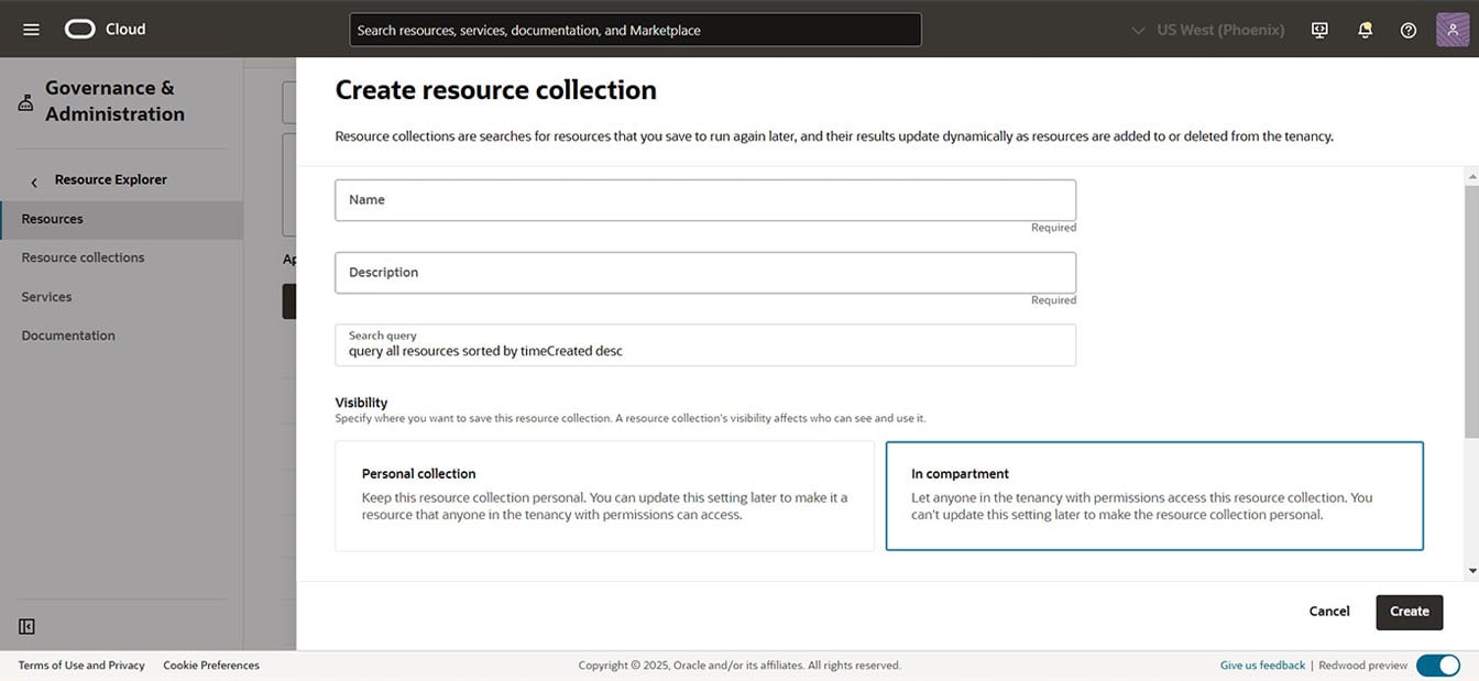 Diagram for resource collections