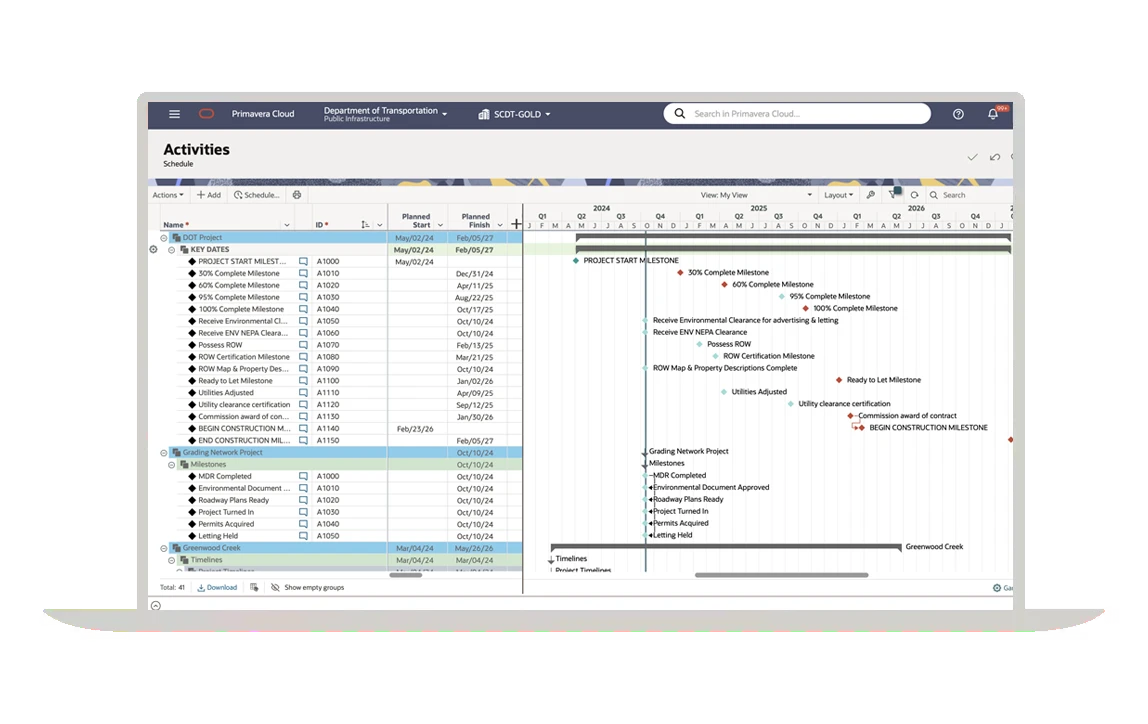 Program management screenshot