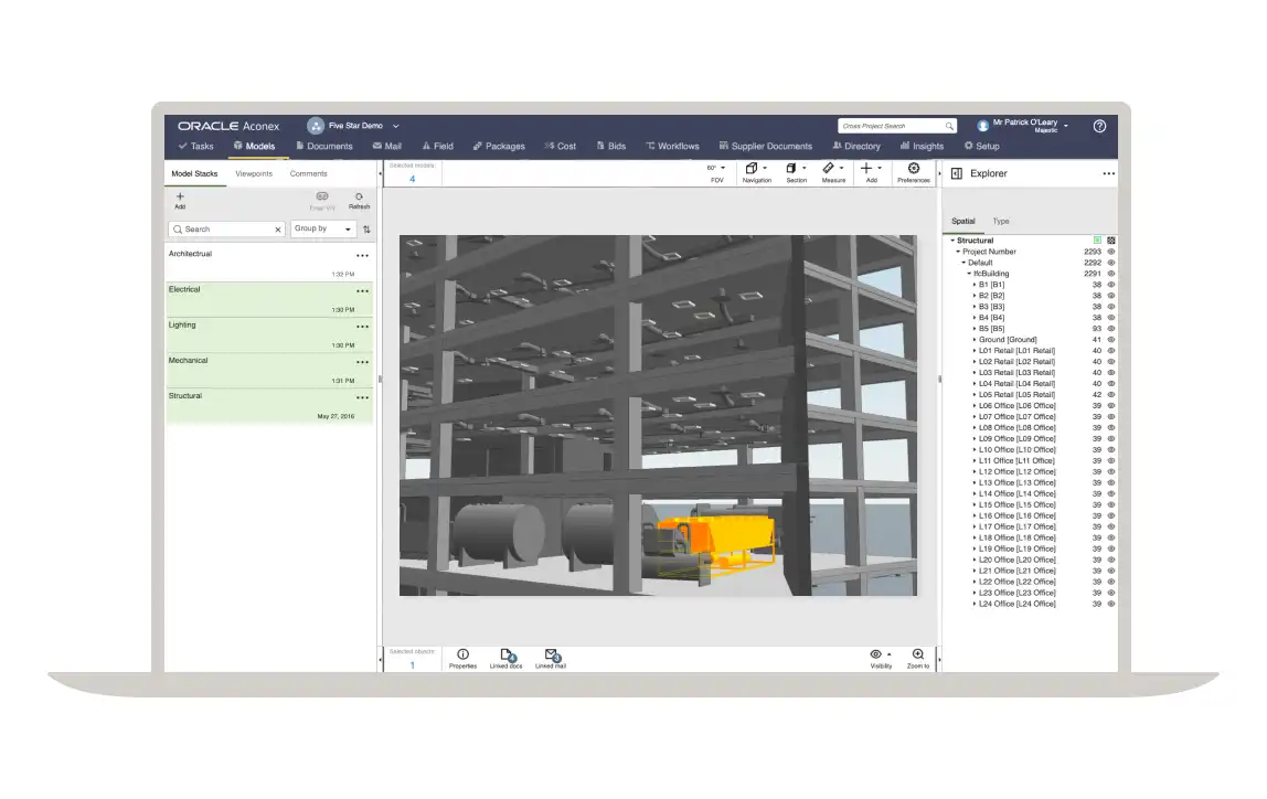 Model coordination screenshot