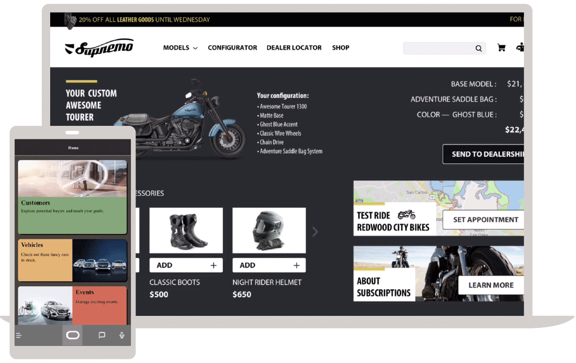 CX solutions for automotive screenshot