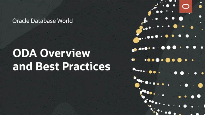 Oracle Database Appliance Overview and Best Practices